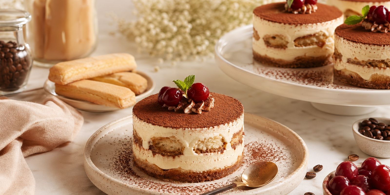Luxury tiramisu box styled for gifting